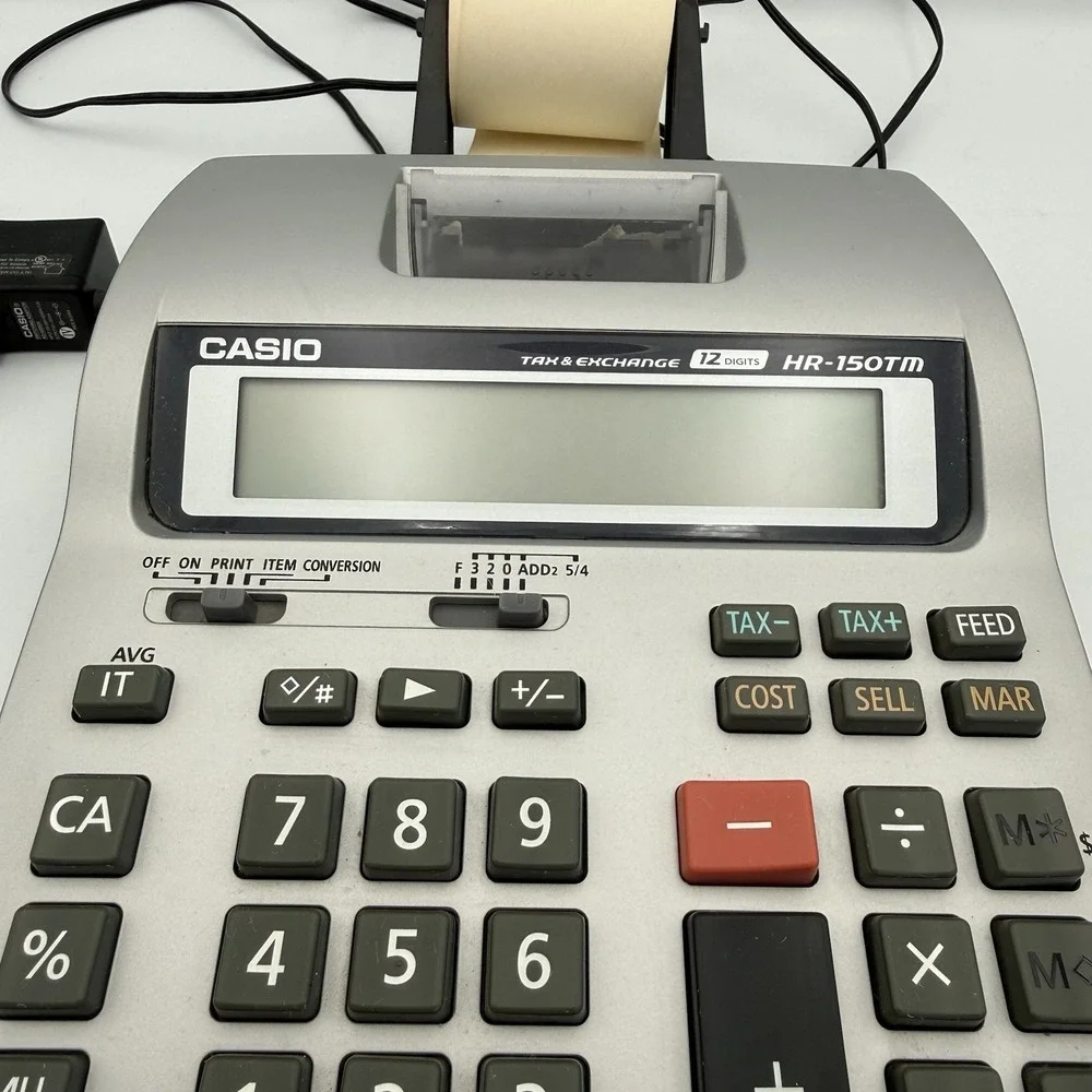 Casio HR-150TMP Business‎ Calculator 2 Color Printing 12 Digit (Needs cartridge)